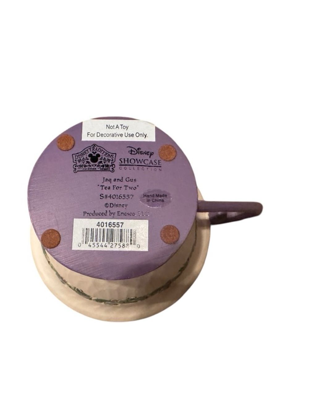 Jim Shore Traditions Jaq and Gus Tea Cup Cinderella Disney Figurine 4016557 - Picture 8 of 8